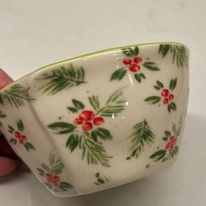 Creative Co-Op Floral Cream Bowl
